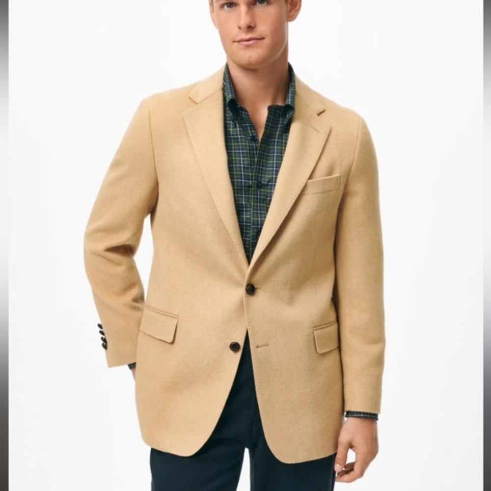 Classic Fit  100 Camel Hair Twill Sport Coat Mens 54 L